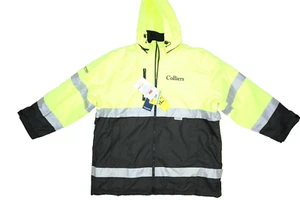 Charles River Safety Parka Jacket Lime Green Class II ANSI 107-2015 Full Zip 2XL - Picture 1 of 15