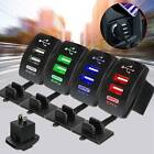 3.1A Dual USB Port Charger Socket Outlet 12V LED Waterproof for Motorcycle Car-&