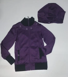 Rare Women's Roxy Full Zip Turtleneck Hoodie With Detachable Hood Size Medium - Picture 1 of 5