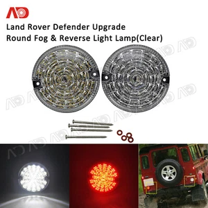 For Land Rover Defender Cabrio 95MM LED Clear Rear Fog Lamp Revers Light Upgrade - Foto 1 di 8