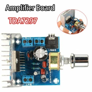 Amplificatore audio digitale AC/DC 12V TDA7297 2x15W kit fai da te modello doppio canale UK - Foto 1 di 10