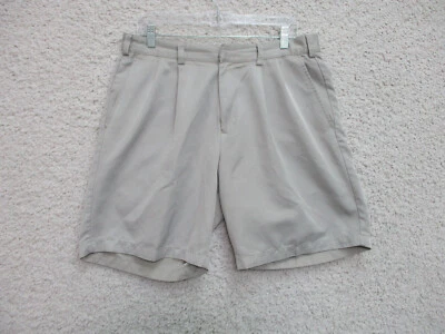 Pantalones Cortos de Golf Dockers 34 Para Hombres Beige Bolsillos Chinos Plisados Calce Clásico Logo Foto 1 de 4