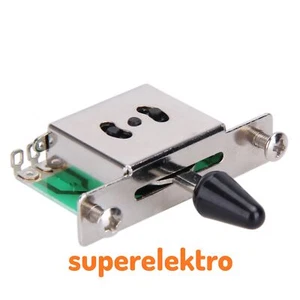 5-Wege Schalter, Gitarrenschalter, inkl. Schrauben, mit schwarzer Kappe - Bild 1 von 12