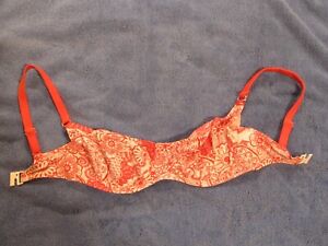 Freya Bra   30F   9690CR   Red White Floral   Gently Used Good Condition