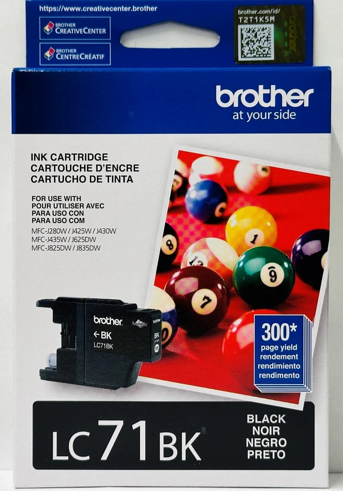 New Genuine Brother LC71 Black Ink Cartridges Box MFC-J280W, MFC-J425W - Image 1 of 2