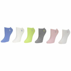 Polo Ralph Lauren Women's Ultra Low-Cut Socks 6-Pairs Sz: 9-11 Fits 4-10.5