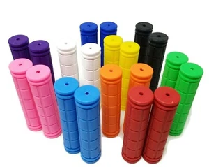 Durable MTB Bike Grips - Mountain Bicycle Handlebar Soft Rubber Bar Ends - Picture 1 of 25