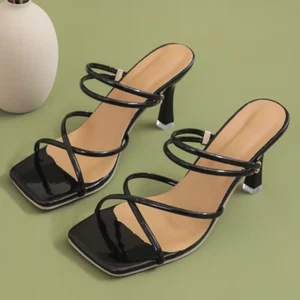 Women'S Pumps Summer Womens Sandals Elegant Female Slippers Square Toe Clip-Toe - Picture 1 of 16