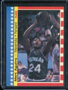 1987 Fleer Basketball Sticker # 9 Mark Aguirre (NM) Near Mint - Picture 1 of 2