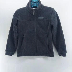 columbia boys full zip sweater size small black fleece jacket outdoor unisex - Picture 1 of 8