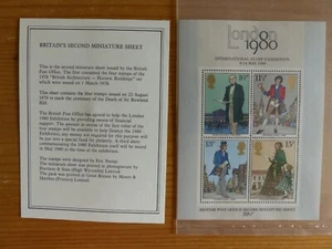 SG MS 1099 - British Post Office 2nd Miniature Sheet 1980 Sir Rowland Hill - Bild 1 von 1