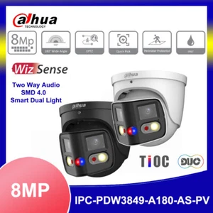 Dahua 8MP 180° Panoramic Two Way Talk PoE TiOC2.0 Camera IPC-PDW3849-A180-AS-PV - Imagen 1 de 11
