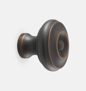 NEW Rejuvenation RINGED CABINET KNOB, Burnished Antique (C100338/Pull) - Picture 1 of 2