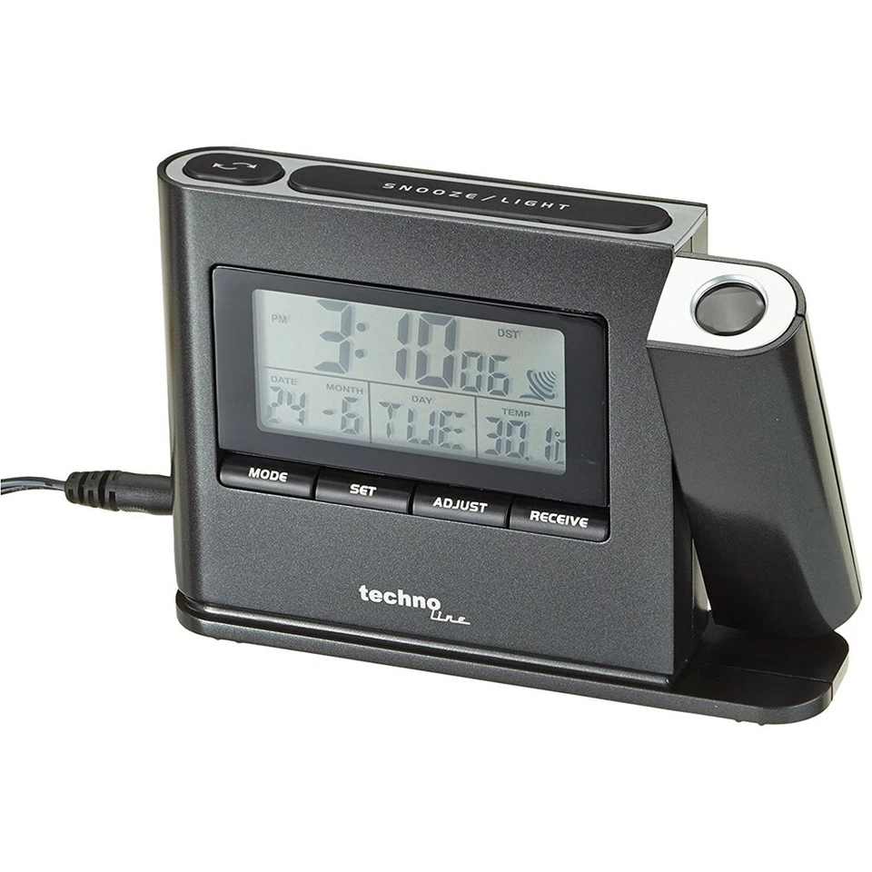 technoLine WT 519 Funk-Projektionswecker mit Temperaturanzeige