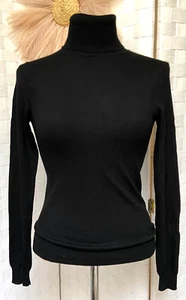 Suéter Pullover Ralph Lauren Etiqueta Negra 100% Cachemira Cuello Alto Delgado M FXT - Imagen 1 de 22
