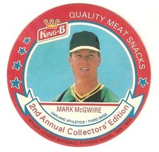 1989 King-B Disc #4 Mark McGwire - VG A's