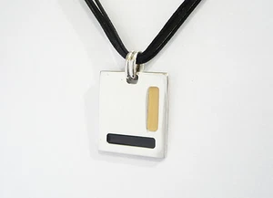 COLLANA PENDENTE ARGENTO 925 PIASTRINA CON SMALTI - CAUCCIU' - Imagen 1 de 1