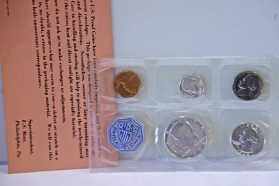 1964 US Silver Proof Set Original Envelope/Papers. - Image 1 of 4