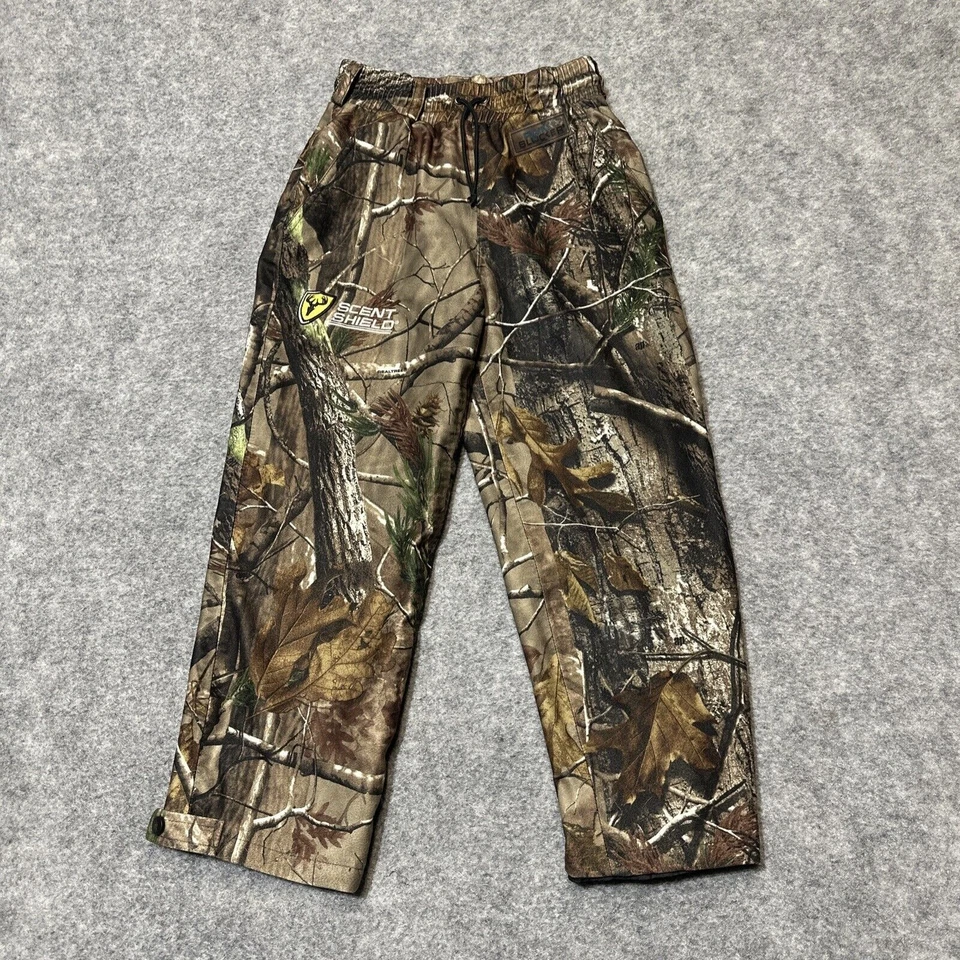 Pantalones de caza Scent Shield para niños jóvenes bloqueadores de lluvia Realtree talla M camuflaje Foto 1 de 4