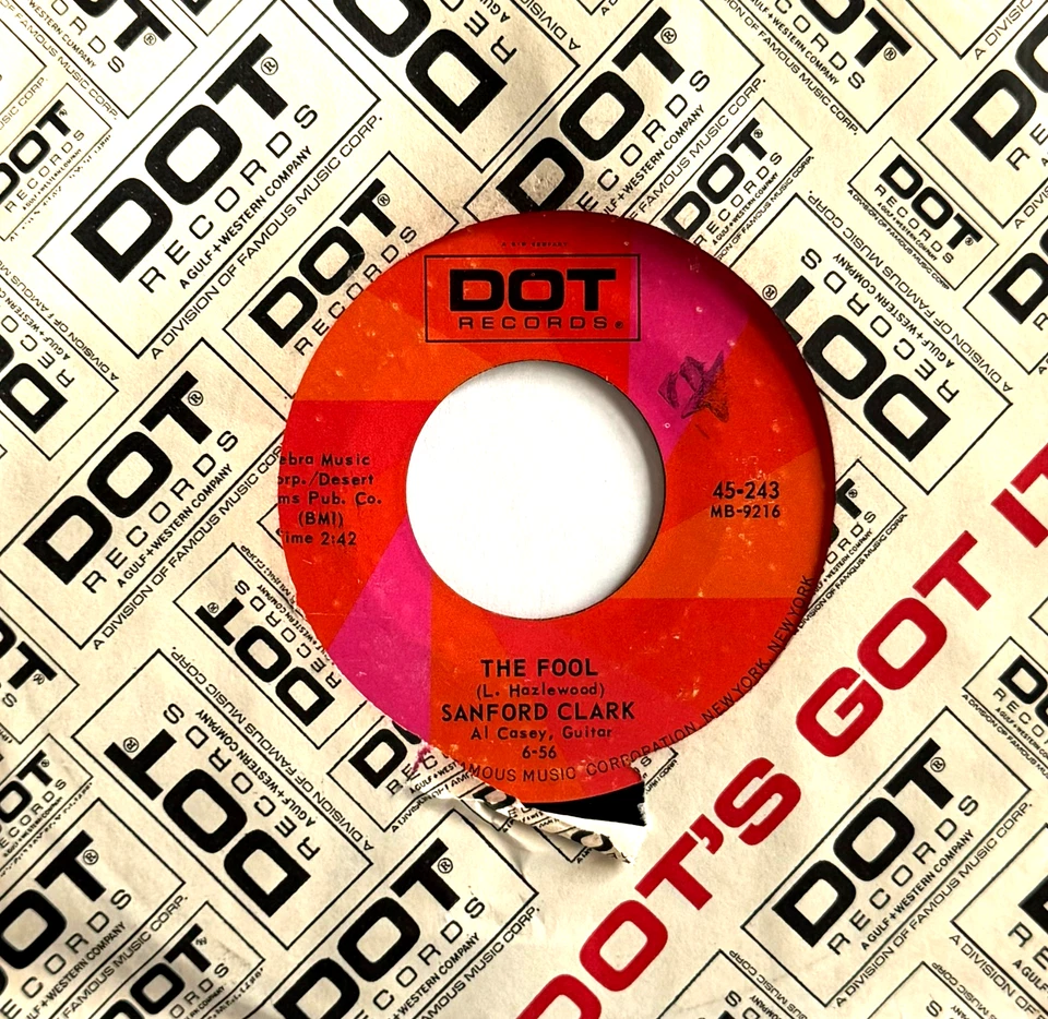 SANFORD CLARK * 45 * The Fool / Lonesome For A Letter * NICE, NM / MINT * RI - Image 1 of 1