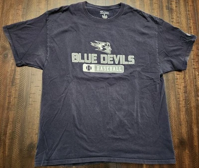 Champion UW Stout Blue Devils Baseball Shirt Mens XL Blue - Image 1 of 4