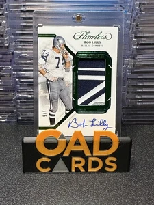 2023 Panini Flawless Bob Lilly #PA-BLI Patch Autograph 1/5 Cowboys Star Patch - Picture 1 of 11