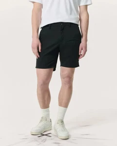 Rag & Bone Standard Chino Corto Uomo 31 Nero Zip Fly Con Chiusura Bottone - Foto 1 di 16