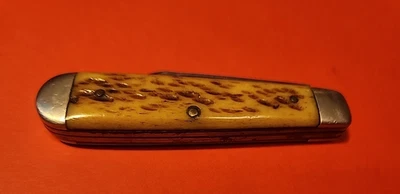 Camillus Vintage #12 Folding Pocket Knife 2 Blade with Bone Handle - Image 1 of 4