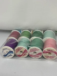 Talon Sewing Craft Thread Polyester Mixed Lot of 12 green pink purple blue - Picture 1 of 7