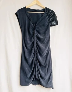 Top Joseph San Valentino prezzo consigliato £ 395 taglia 8 100% pura seta tunica paillettes increspate chic - Foto 1 di 12