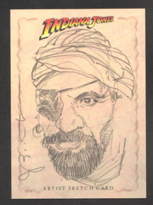 INDIANA JONES HERITAGE SKETCH ART CARD BY JOSEPH BOOTH 1/1 TOPPS 2008