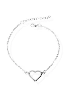 Fußkette Herz Damen 925 Silber anklet Fußband fk23 - Picture 1 of 3