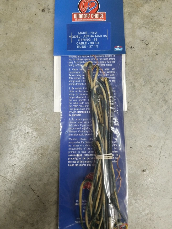 Cuerda y cable Winners Choice para hoyt alpha max 35 58 39 3/4 37 1/2 Foto 1 de 1