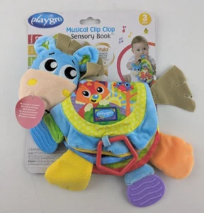 Playgro Musical Clip Clop Sensory Book Baby Toy Kids Toddler Touch Music 3m+ NEW - Picture 1 of 8