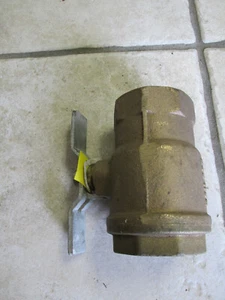 NOS #600WOG 2 Watt 1-1/2 Absperrkugelhahn 2" Innengewinde Ventil Messing - Bild 1 von 4