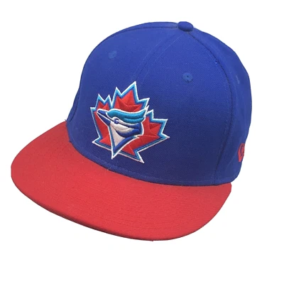 Toronto Blue Jays Maple Leaf New Era Fitted Baseball Hat Wool Cap Size 7 1/8 - Image 1 of 4