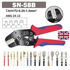 SN-58B Ratchet Crimping Plier Crimper Tool 0.25-1.5mm² AWG24-13 for Terminal Kit