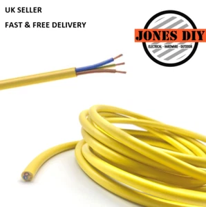 CABLE REDONDO FLEXIBLE AMARILLO DE 1,5 MM 3 NÚCLEOS CABLE DE RED PVC ELÉCTRICO FLEXIBLE - Imagen 1 de 2