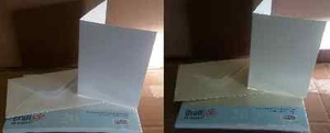 Confezioni da 20 Carte Artigianali UK Perlate A6 250 gsm e Buste C6 Avorio o Bianco - Foto 1 di 3