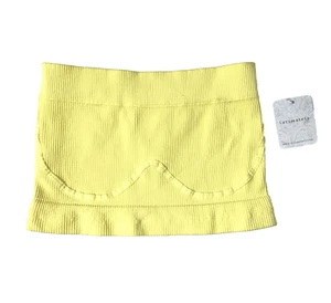 NWT! Intimately Free People Ribbed Bandeau Tube Top Bra Crop Yellow Size M/L - Picture 1 of 7