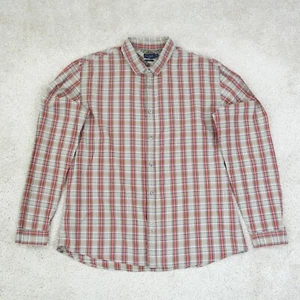 Paul Smith Mens Shirt XXL Red Plaid Check Slim Fit Button Up Loop Collar - Picture 1 of 11