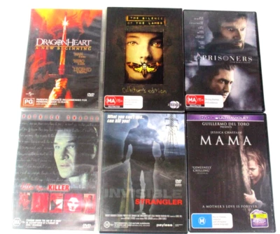 Paquete de 6 títulos de películas de acción de suspenso en DVD en descripción MA15+ PAL R4 probado Foto 1 de 4