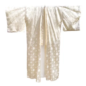 Kimono vintage giapponese matrimonio Shiromuku peonie ricamo seta - Foto 1 di 5
