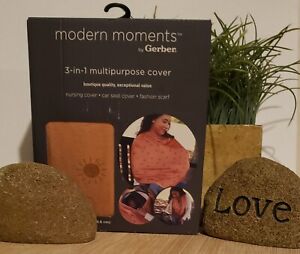Gerber Modern Moments 3-in-1 Mutlipurpose 26x 27 Nursing Cover, Car Seat Cover