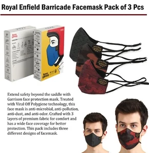 ROYAL ENFIELD "BARRICADE" TRI PACK 3 Pcs "FACEMASK" - Picture 1 of 9