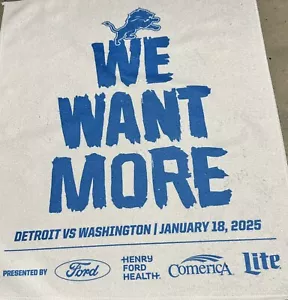 2025 Detroit Lions Divisional Playoff Washington Commanders Rally Towel SGA - Picture 1 of 1