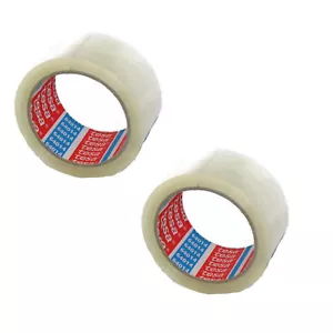 2 rolls Tesa tape transparent 100m x 50mm package tape package tape - Picture 1 of 1