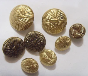 8 vintage metal assorted yarn motif collector buttons mix lot 52809 - Picture 1 of 7