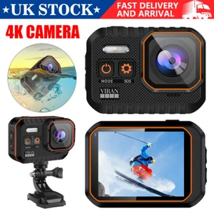 Anti-Shake Action Camera 4K 60FPS WiFi HD Sports Cam Waterproof 170° with Remote - Picture 1 of 12