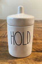 Rae Dunn Artisan Collection by Magenta "HOLD" Small Canister Jar with Lid. Mint